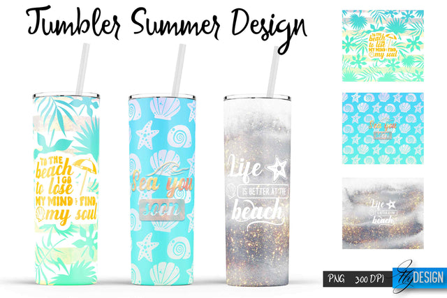 Summer Tumblers | Summer Tumbler Sublimation | PNG 20 Oz Tumbler | Tumbler Wrap Sublimation Fly Design 