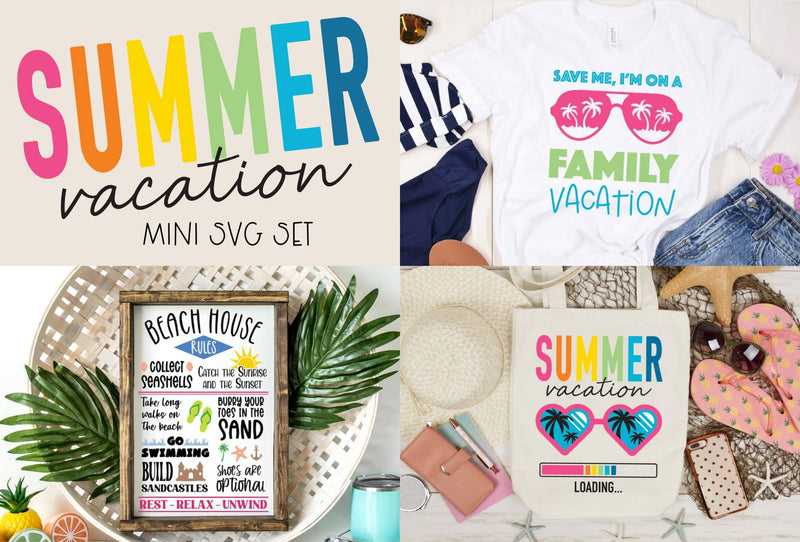 Summer Vacation SVG Set SVG So Fontsy Design Shop 