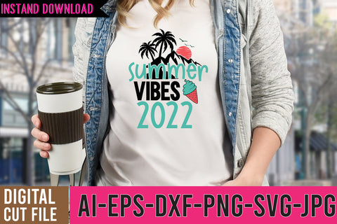 Summer Vibes 2022 SVG Cut File , Summer SVG Quotes SVG BlackCatsMedia 