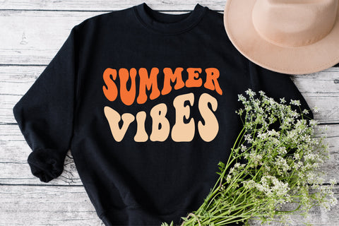 Summer Vibes, Beach svg, Summer Vacation Shirt Design svg, svg files sayings, svg files for cricut silhouette, Wavy stacked svg SVG Fauz 