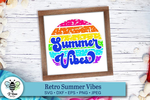 Summer Vibes Distressed SVG SVG B Renee Design 