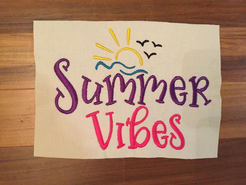 Summer Vibes Embroidery Embroidery/Applique MissMarysEmbroidery 