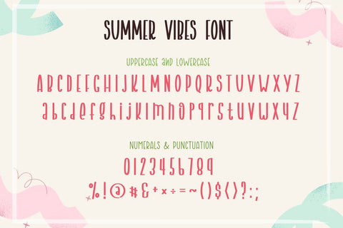 Summer Vibes Font Font AnningArts Design 