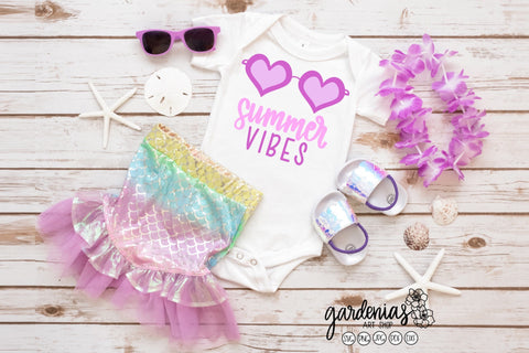Summer Vibes Heart Sunglasses SVG SVG Gardenias Art Shop 