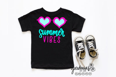 Summer Vibes Heart Sunglasses SVG SVG Gardenias Art Shop 