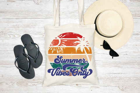 Summer Vibes Only PNG | Retro Style Summer Sublimation Design Sublimation B Renee Design 