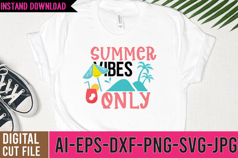 Summer Vibes Only SVG Cut File | Summer SVG Bundle | Summer SVG Bundle Quotes SVG BlackCatsMedia 