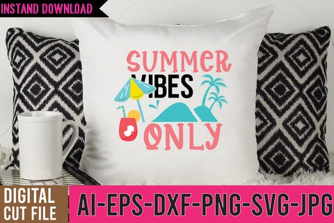 Summer Vibes Only SVG Cut File | Summer SVG Bundle | Summer SVG Bundle Quotes SVG BlackCatsMedia 