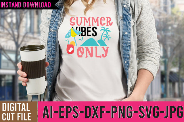 Summer Vibes Only SVG Cut File | Summer SVG Bundle | Summer SVG Bundle Quotes SVG BlackCatsMedia 