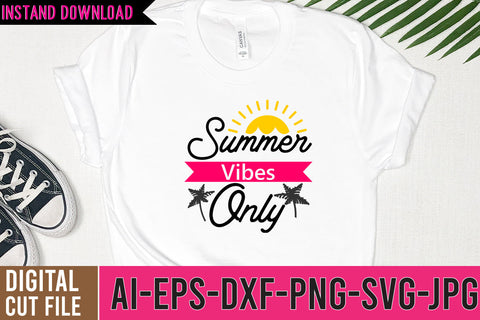 Summer Vibes Only SVG Design SVG BlackCatsMedia 
