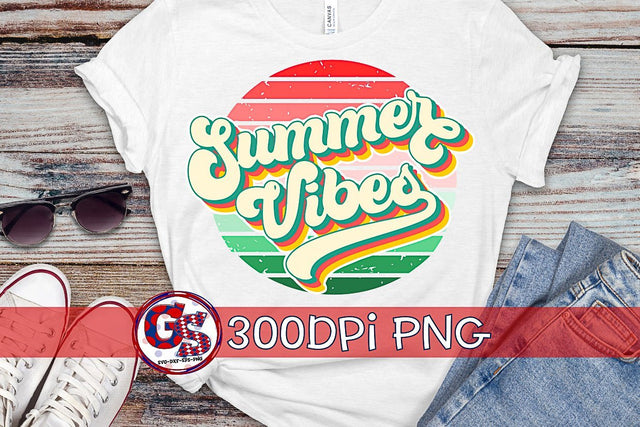 Summer Vibes PNG for Sublimation Sublimation Greedy Stitches 