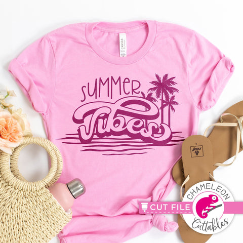 Summer Vibes retro svg png dxf SVG Chameleon Cuttables 