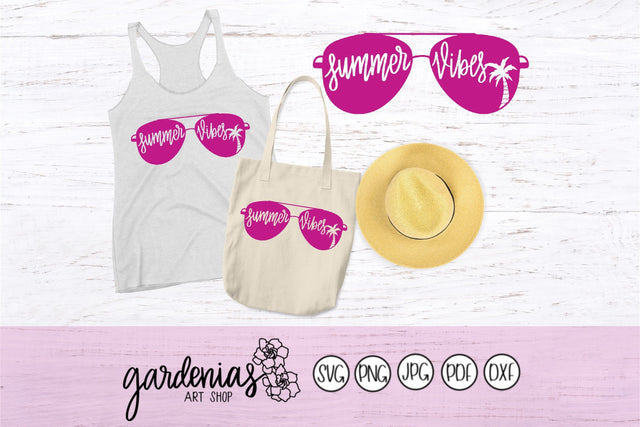 Summer Vibes Sunglasses SVG Gardenias Art Shop 