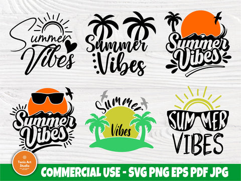 Summer Vibes SVG, Beach Svg, Summer Shirt Designs SVG TonisArtStudio 
