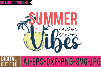 Summer Vibes SVG Cut File SVG BlackCatsMedia 