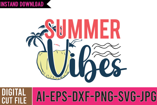Summer Vibes SVG Cut File SVG BlackCatsMedia 