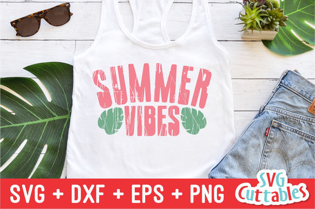 Summer Vibes svg - Summer Cut File - Quote - svg - svg - dxf - eps - png - Silhouette - Cricut - Digital File SVG Svg Cuttables 