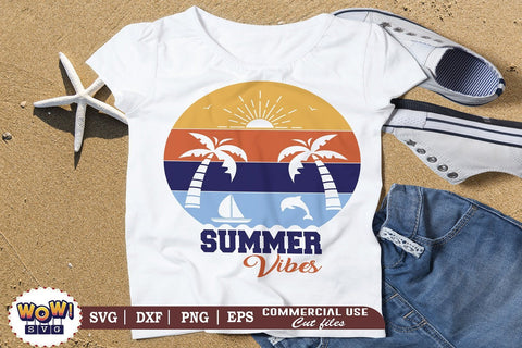 Summer vibes svg, Summer svg, Beach svg, Png, Dxf SVG Wowsvgstudio 