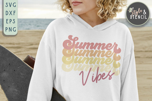 Summer Vibes SVG | Summer SVG SVG Style and Stencil 