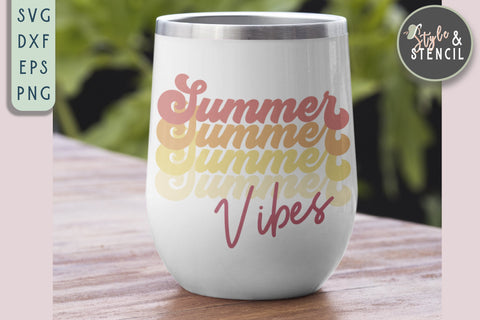 Summer Vibes SVG | Summer SVG SVG Style and Stencil 