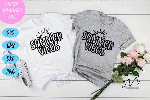 summer vibes t shirt svg, Hello summer svg, summer t shirt, summer mug svg, SVG Isabella Machell 