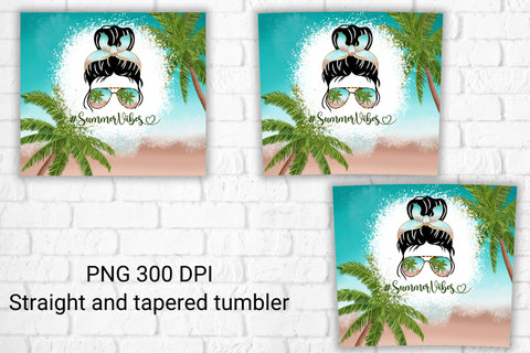 Summer vibes tumbler sublimation | Beach tumbler design Sublimation Svetana Studio 