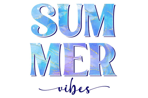 Summer Vibes with Alcohol Ink Texture PNG Sublimation B Renee Design 
