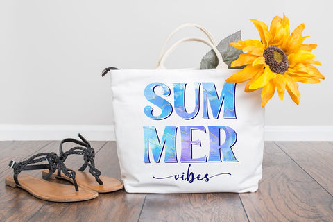 Summer Vibes with Alcohol Ink Texture PNG Sublimation B Renee Design 