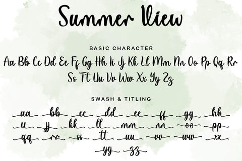 Summer View Font Prasetya Letter 