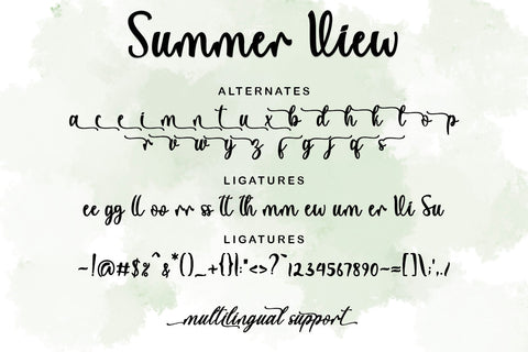 Summer View Font Prasetya Letter 