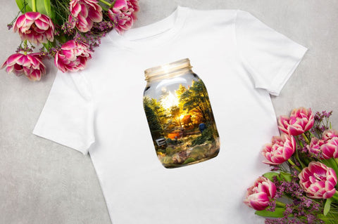 Summer View in Jar Sublimation Sublimation Regulrcrative 