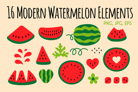 Summer Watermelon Clipart Sublimation Rin Green 
