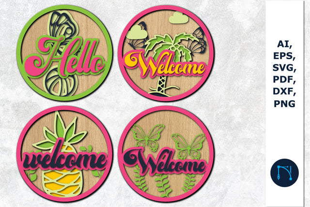 summer welcome door sign Bundle SVG SVG MD JOYNAL ABDIN 