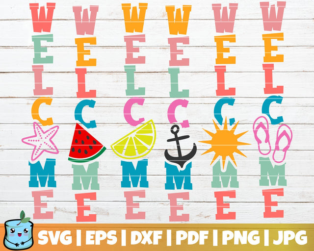 Summer Welcome Porch Signs Bundle SVG MintyMarshmallows 