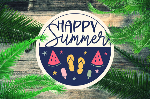 Summer Welcome Sign Bundle, Round Door Hanger SVG, Summer Sign Svg, Farmhouse Summer Door Decor, Glowforge, Png, Dxf, Svg Files for Cricut SVG MD mominul islam 