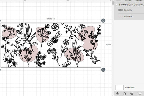 Summer Wildflowers SVG Can Glass Wrap 16 Oz Libbey Can Glass SVG OrangeBrushStudio 