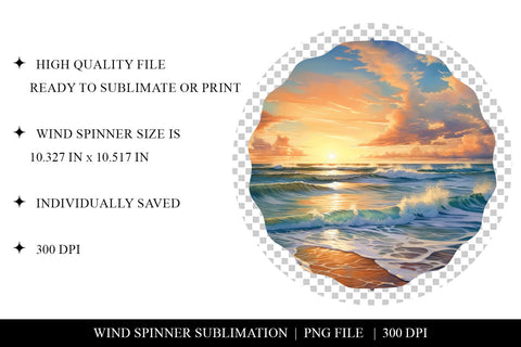 Summer Wind Spinner Sublimation PNG Sublimation BijouBay 