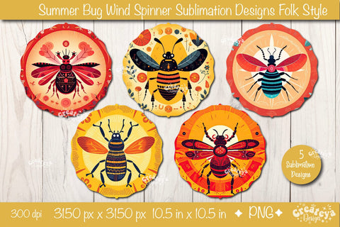 Summer wind spinner| Wind spinner sublimation bundle PNG Sublimation Createya Design 