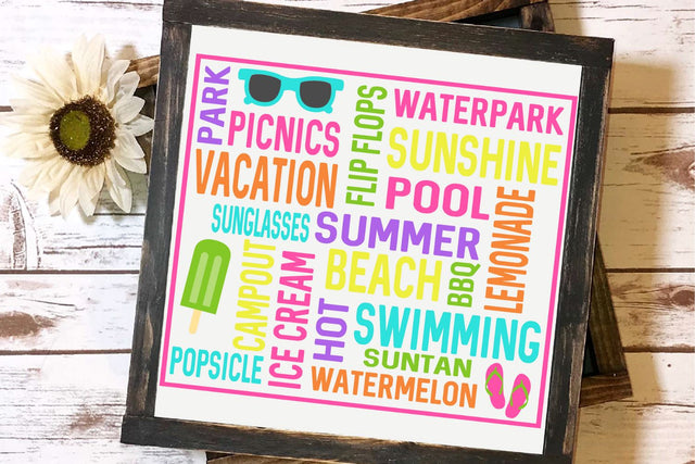 Summer Word Art SVG Morgan Day Designs 