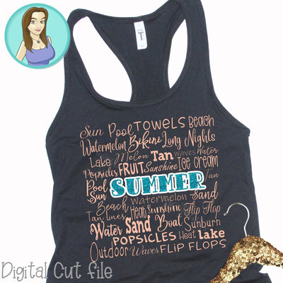 Summer Words SVG Awesomely Strange Designs 