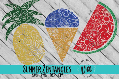 Summer Zentangle SVGs SVG V. Anderson Designs 
