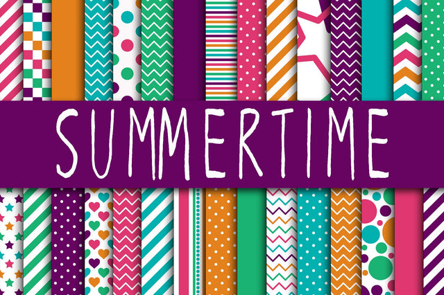 SummerTime Digital Papers Sublimation Old Market 