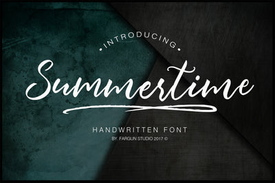 Summertime Handwritten Font Font Fargun Studio 