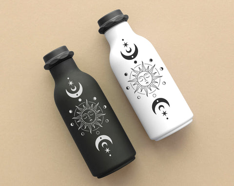 Sun and moon svg #3 with moon phase, Celestial svg, Witchy svg, png files SVG Pretty Meerkat 