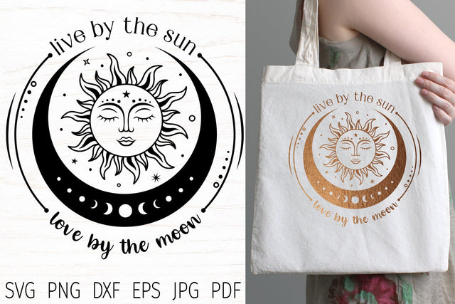 Sun and moon svg, sun svg, boho svg, celestial svg quote SVG Digital Rainbow Shop 