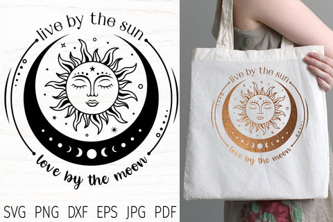 Sun and moon svg, sun svg, boho svg, celestial svg quote SVG Digital Rainbow Shop 