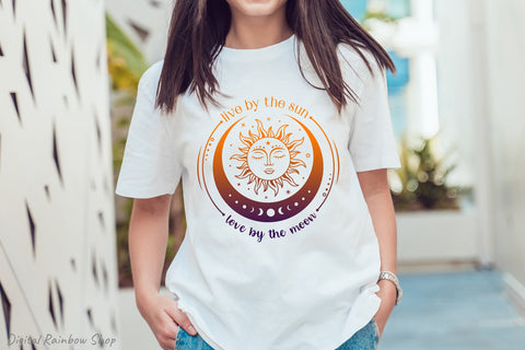 Sun and moon svg, sun svg, boho svg, celestial svg quote SVG Digital Rainbow Shop 