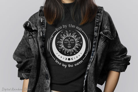 Sun and moon svg, sun svg, boho svg, celestial svg quote SVG Digital Rainbow Shop 