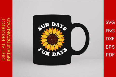 Sun Days Fun Days Retro Summer Vacation SVG PNG PDF Cut File SVG Creativedesigntee 