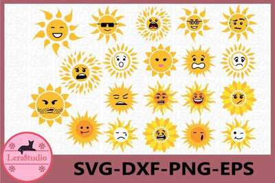 Sun Face svg SVG Lerastudio 